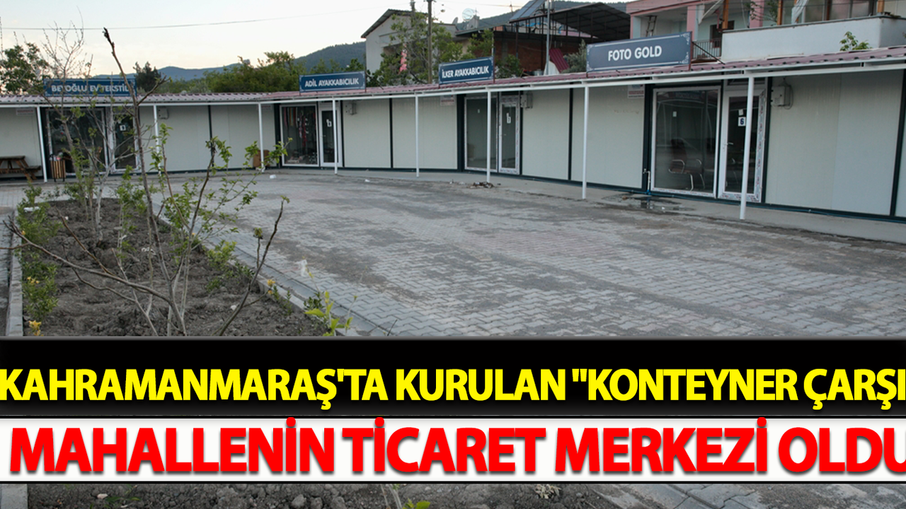 Kahramanmaraş'ta kurulan "konteyner çarşı" mahallenin ticaret merkezi oldu