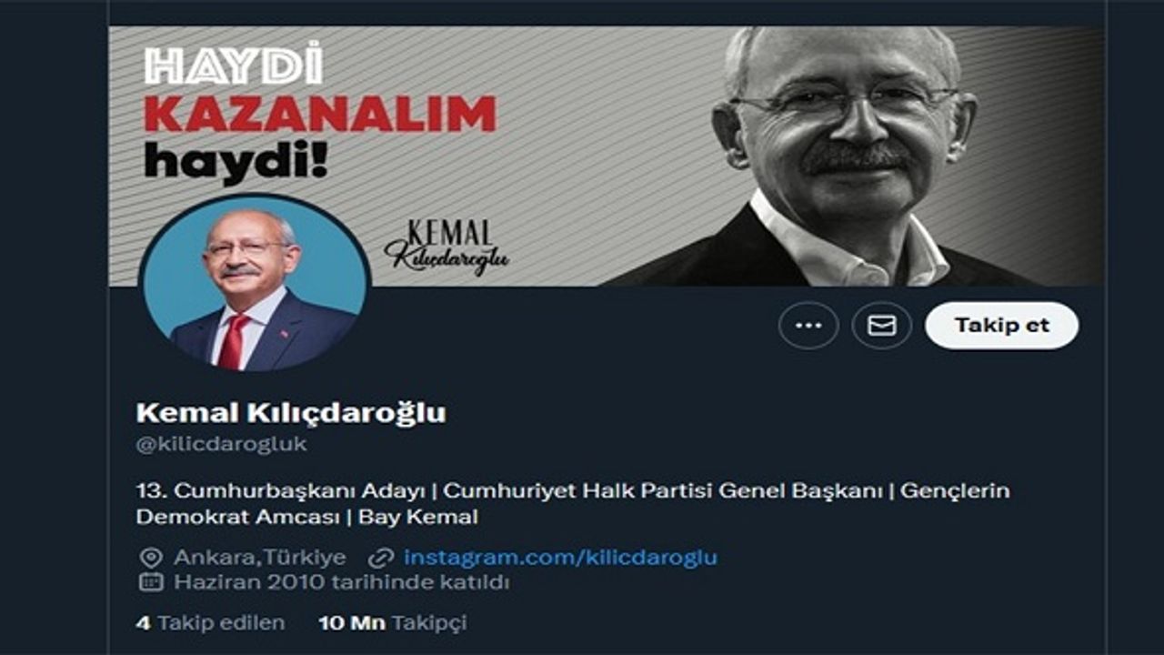 Kemal Kılıçdaroğlu'ndan Kahramanmaraş ve Deprem Bölgesi Tweeti