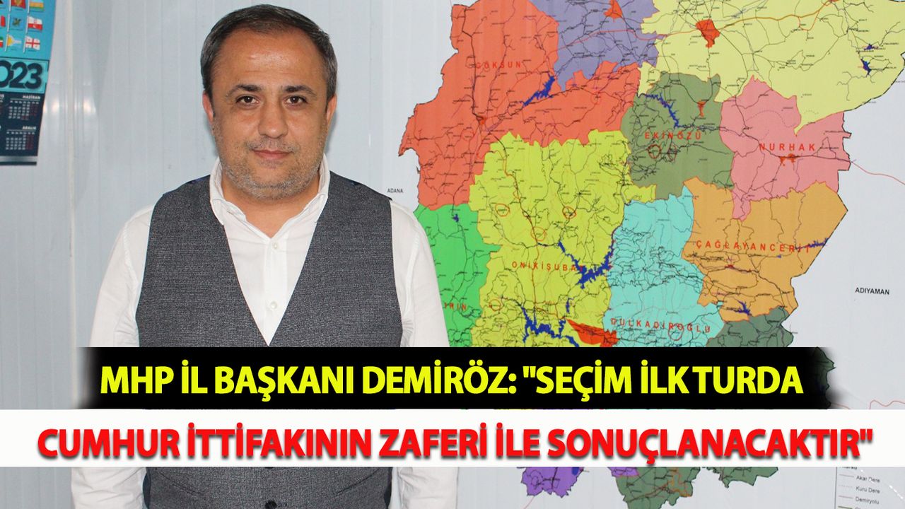 MHP İl Başkanı Demiröz: "Seçim İlk Turda Cumhur İttifakının zaferi ile sonuçlanacaktır"