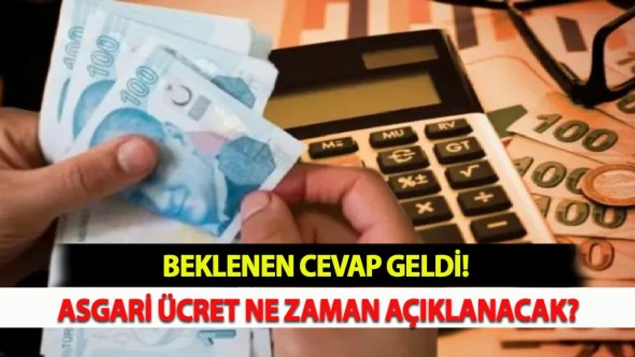 Beklenen Cevap Geldi: Asgari Ücret Ne Zaman Açıklanacak?