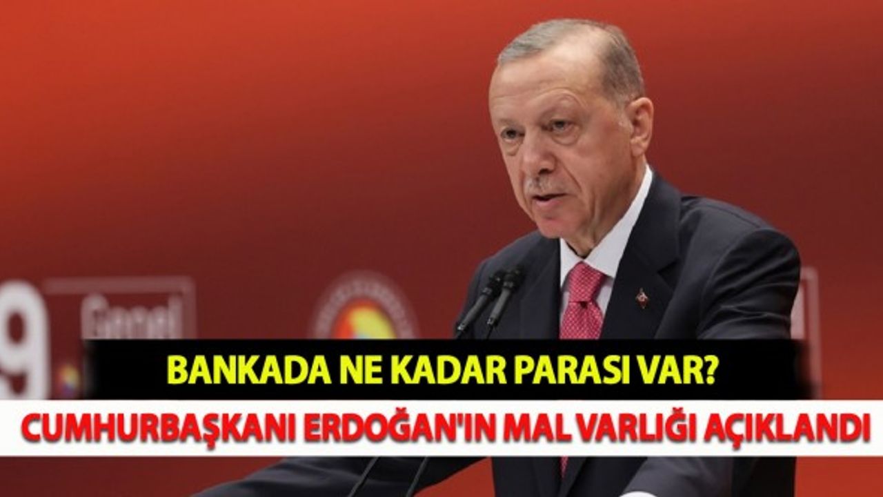 Cumhurbaşkanı Erdoğan'ın Mal Varlığı Açıklandı