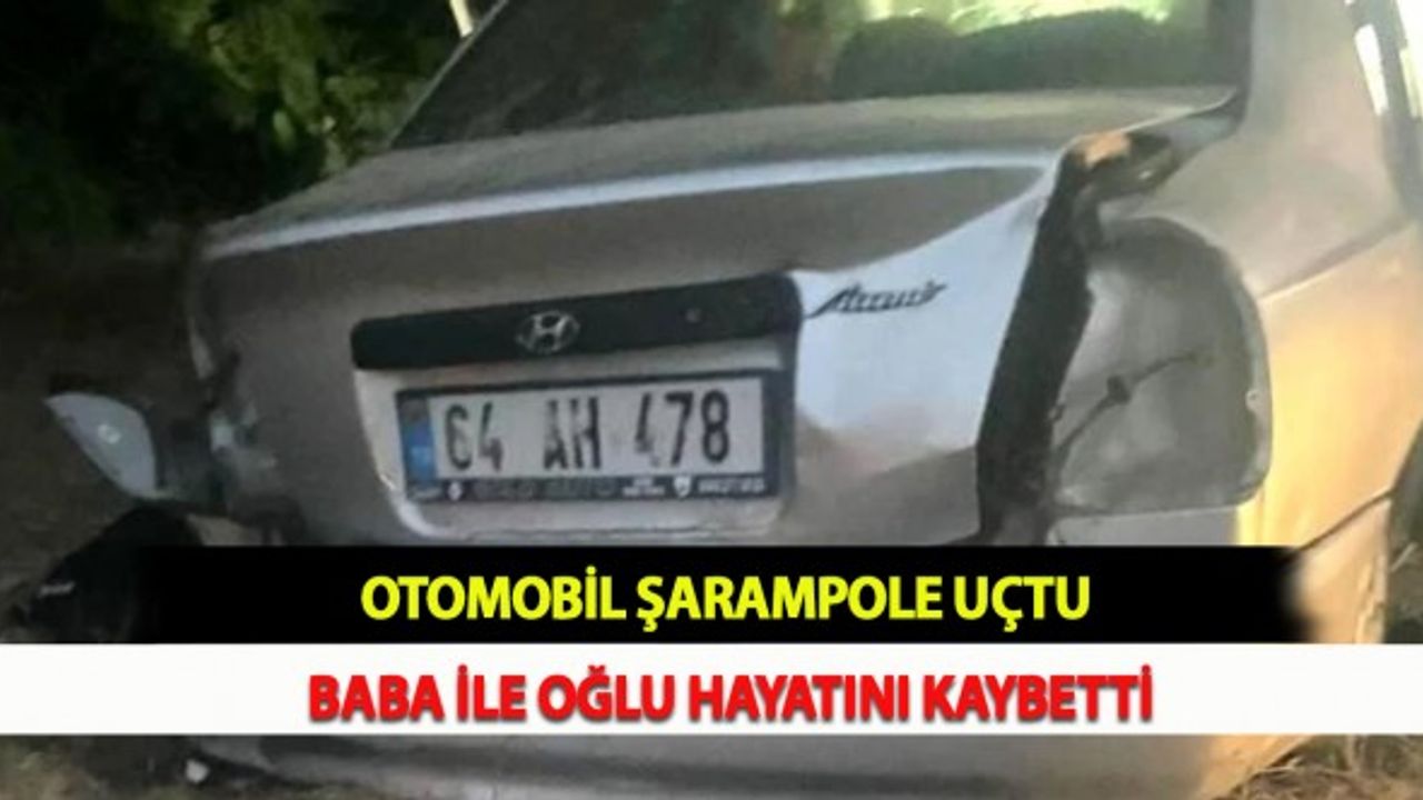 Otomobil Şarampole Uçtu, Baba İle Oğlu Hayatını Kaybetti