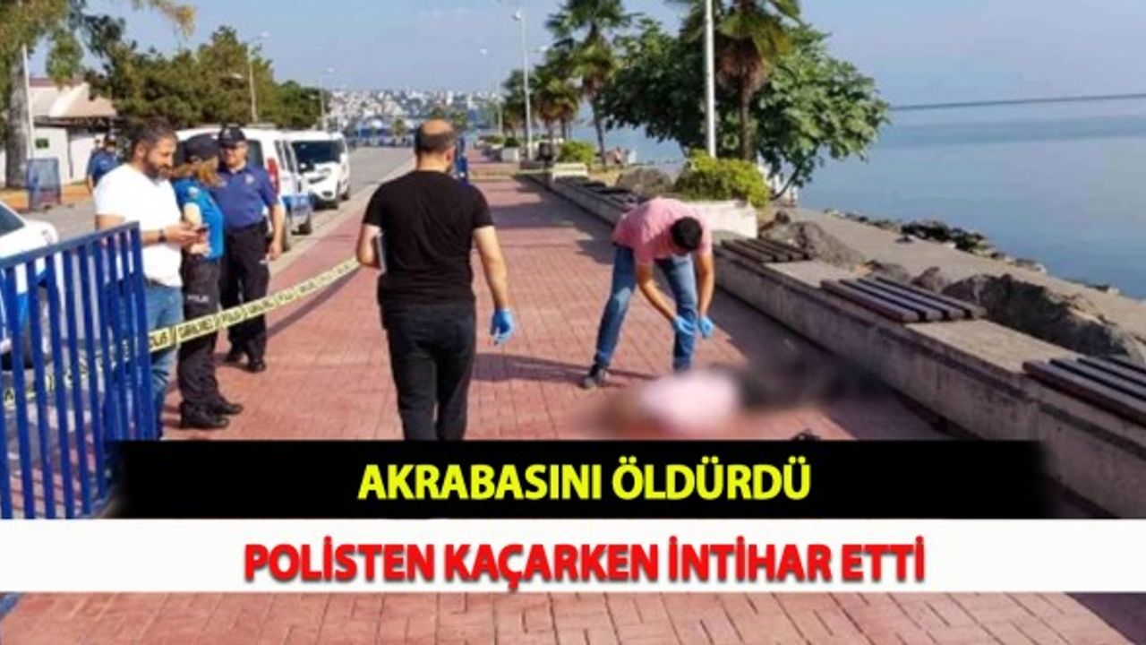 Akrabasını Öldürdü Polisten Kaçarken İntihar Etti
