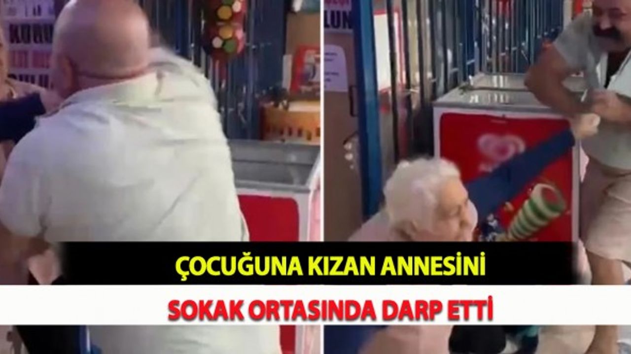 Çocuğuna Kızan Annesini Sokak Ortasında Darp Etti