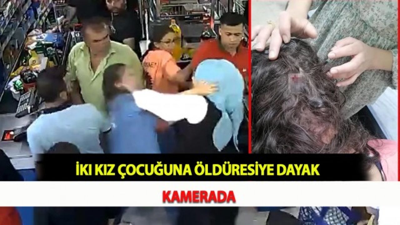 İki Kız Çocuğuna Öldüresiye Dayak Kamerada