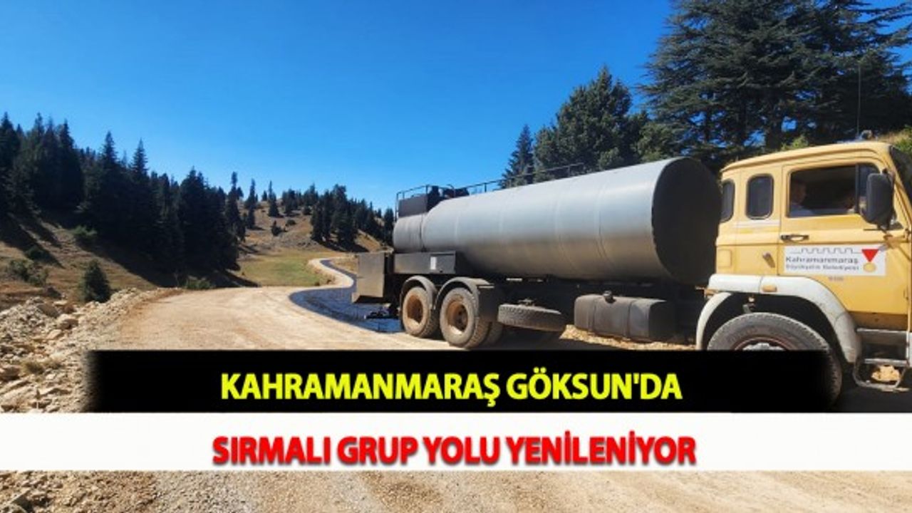 Kahramanmaraş Göksun'da Sırmalı Grup Yolu Yenileniyor