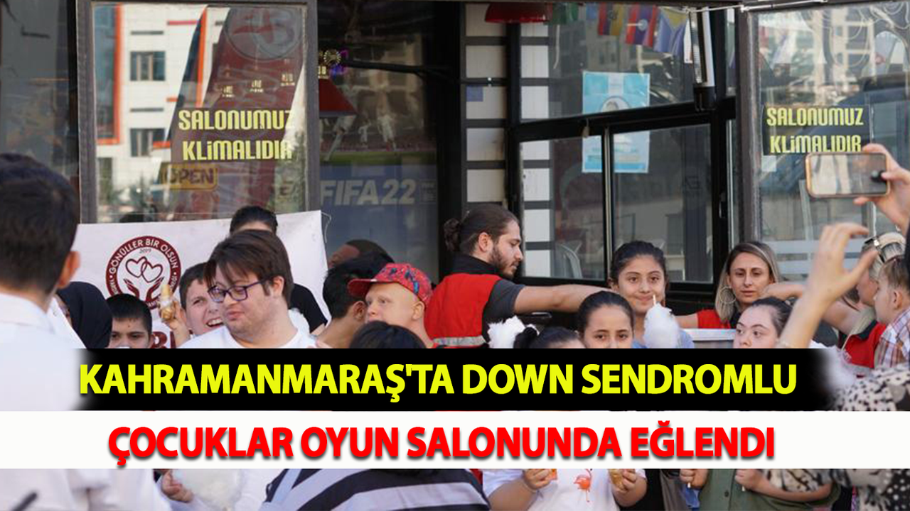 Kahramanmaraş'ta Down sendromlu çocuklar oyun salonunda eğlendi