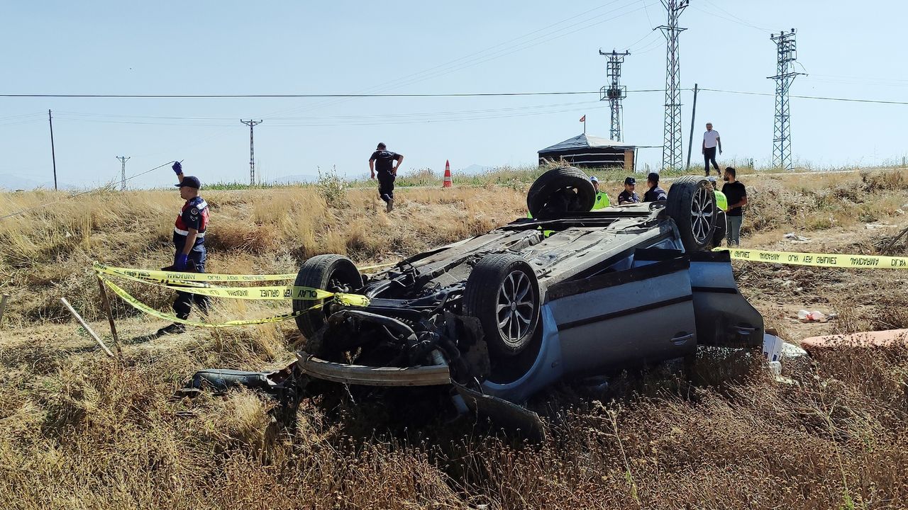 Kahramanmaraş'ta takla atan otomobilin sürücüsü hayatını kaybetti