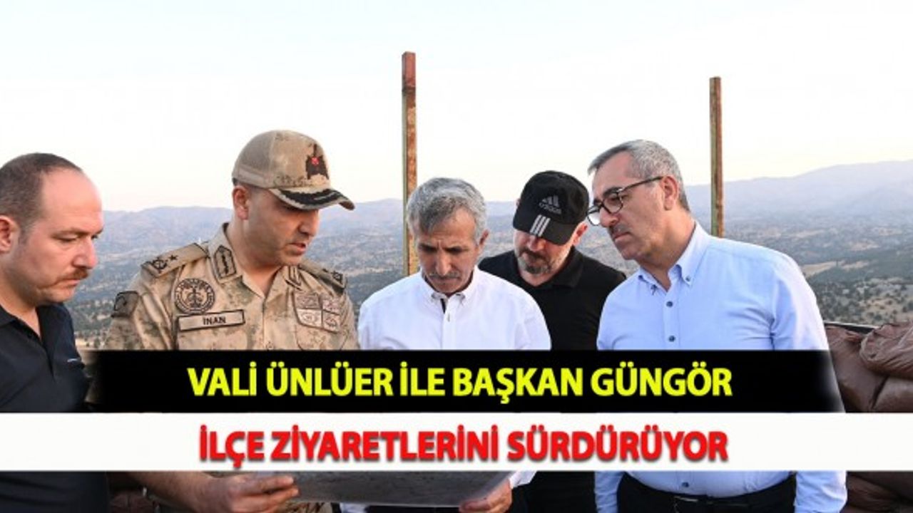 Vali Ünlüer İle Başkan Güngör İlçe Ziyaretlerini Sürdürüyor