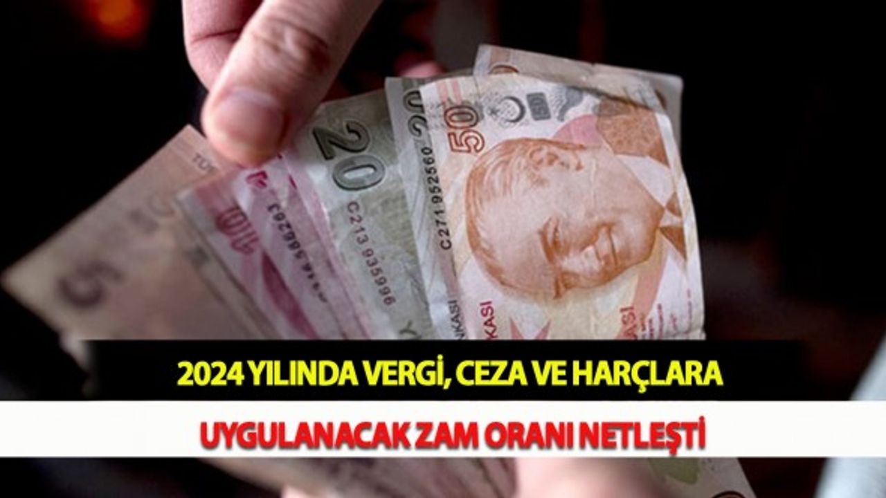 2024 Yılında Vergi, Ceza ve Harçlara Uygulanacak Zam Oranı Netleşti