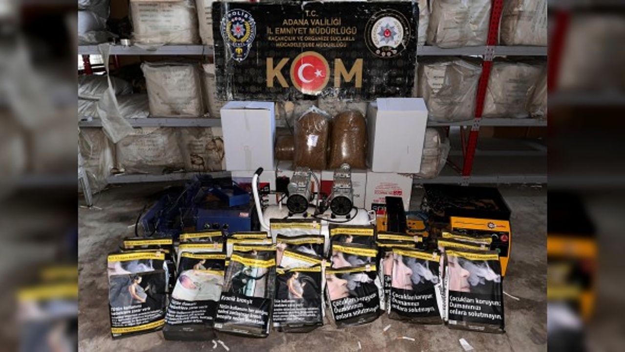 Adana'da 3 milyon 500 bin kaçak makaron ele geçirildi