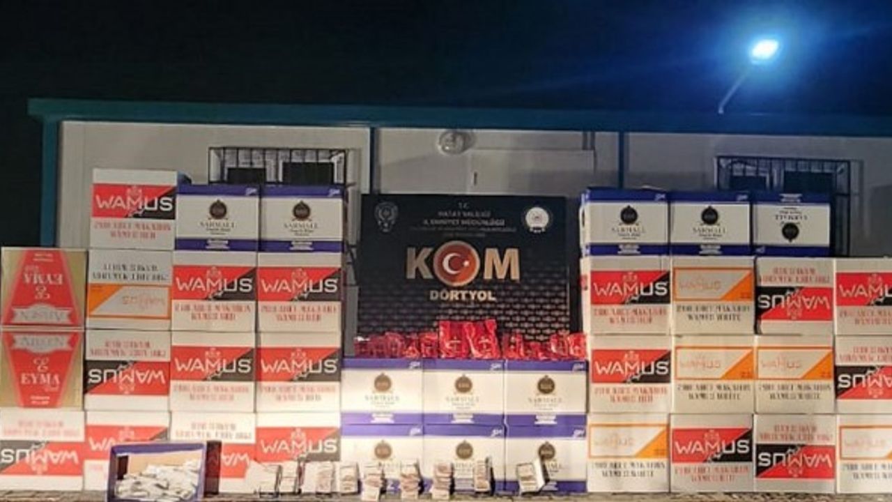 Hatay’da gümrük kaçağı makaron ve nargile tütünü operasyonu