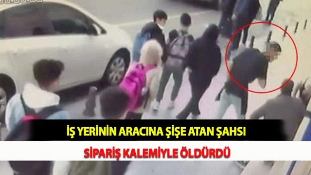 İş Yerinin Aracına Şişe Atan Şahsı Sipariş Kalemiyle Öldürdü