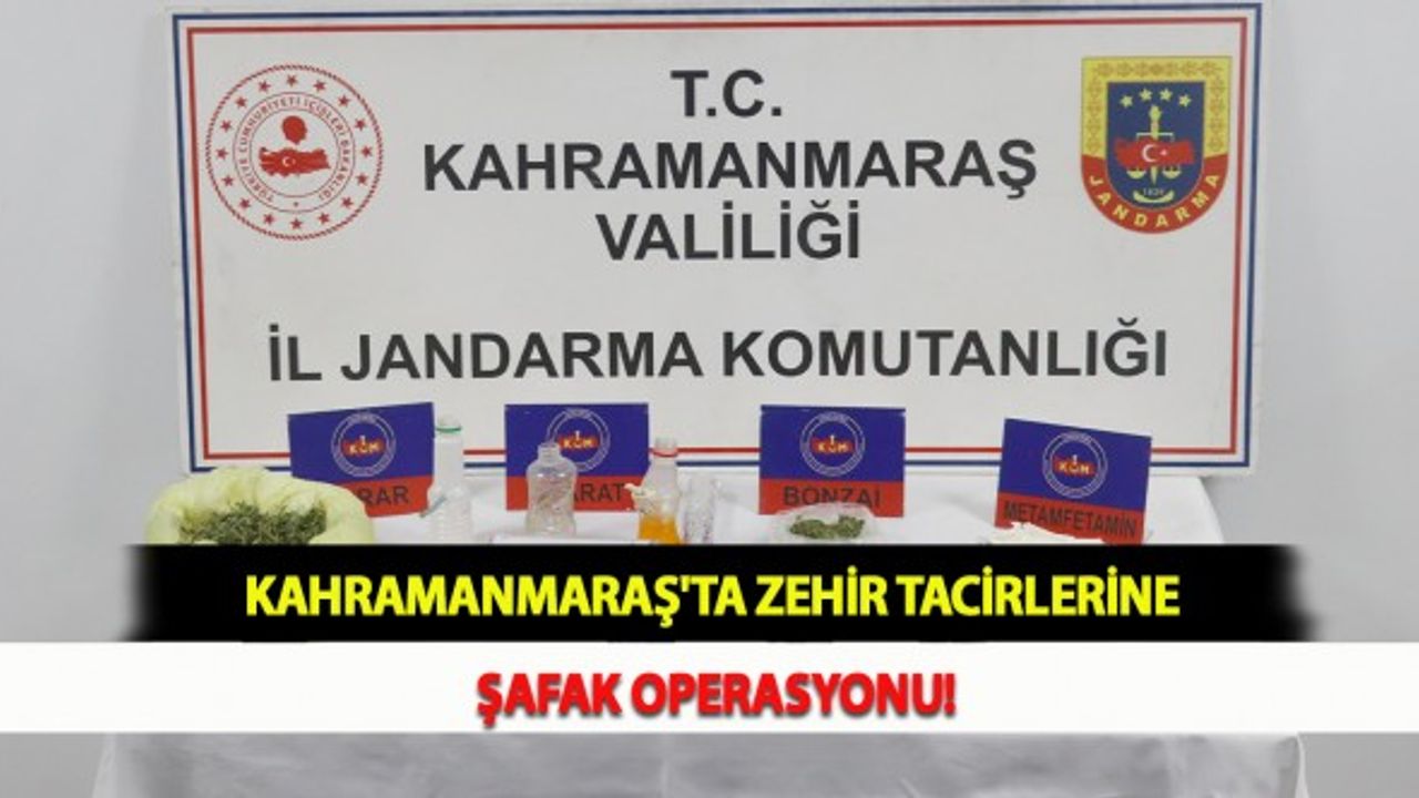 Kahramanmaraş'ta Zehir Tacirlerine Şafak Operasyonu!