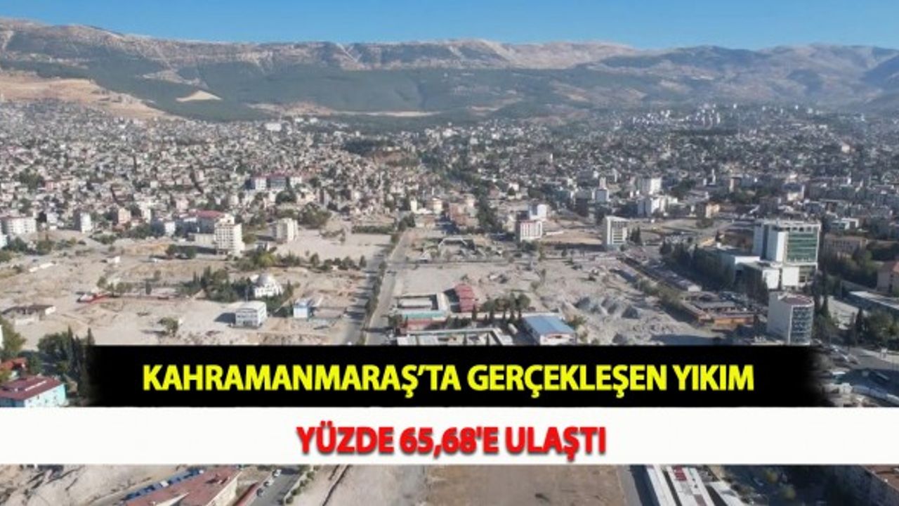 Kahramanmaraş’ta Gerçekleşen Yıkım Yüzde 65,68'e Ulaştı
