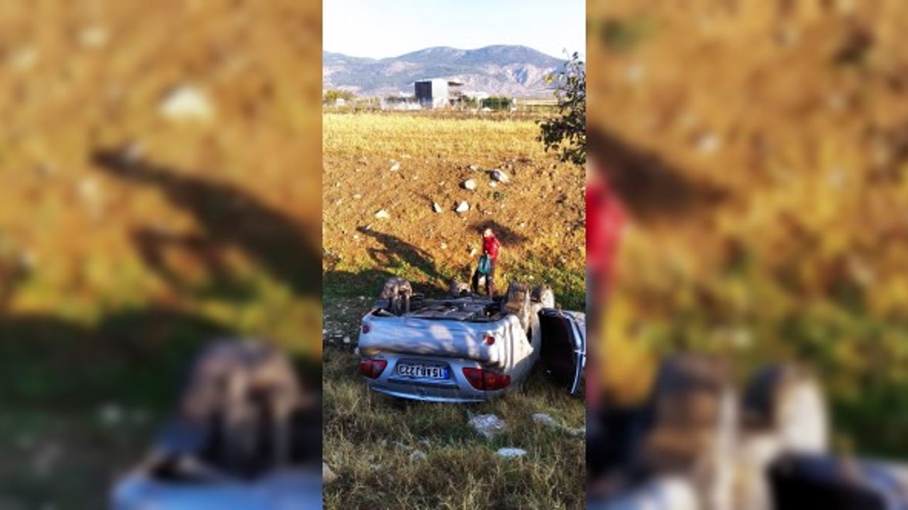 Kontrolden çıkan otomobil şarampole devrildi, 1 yaralı
