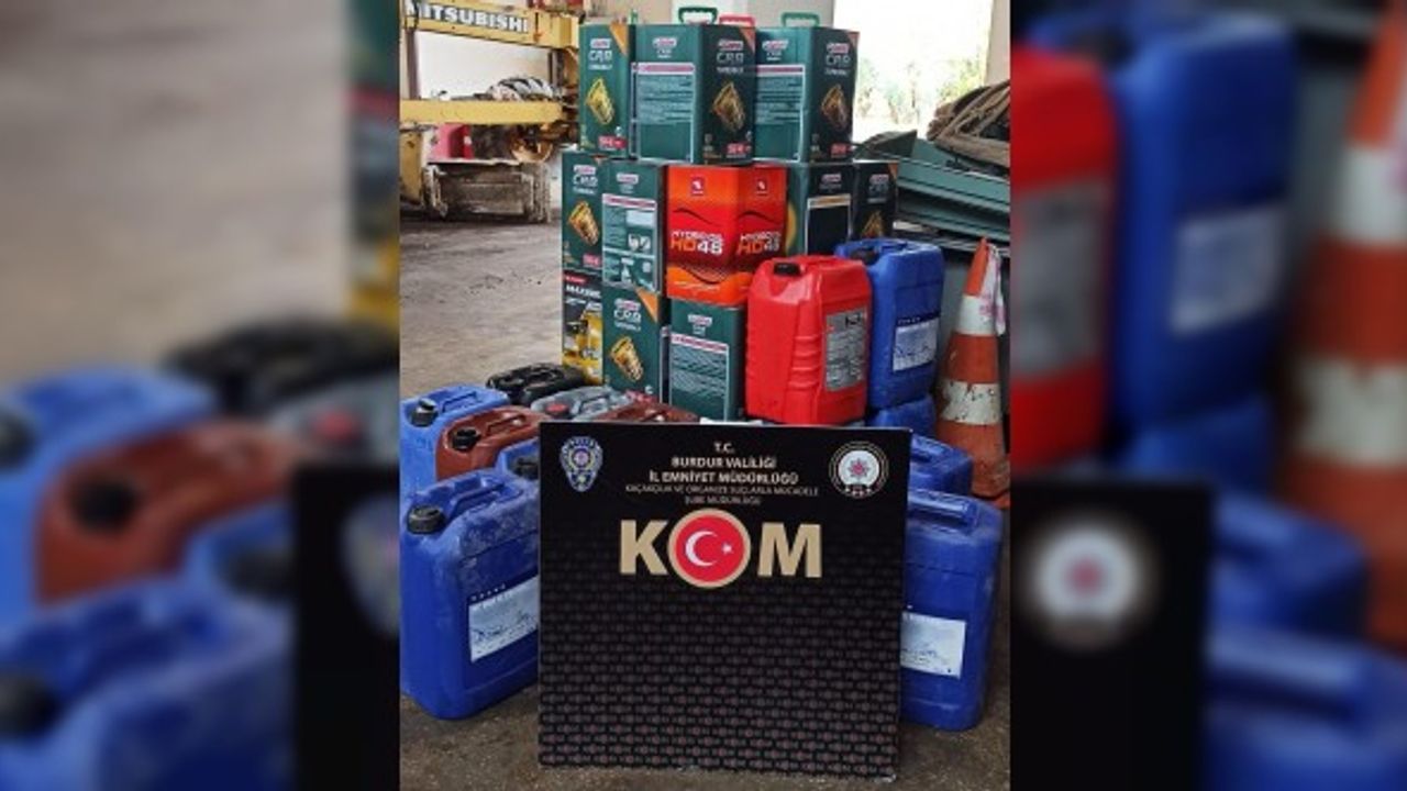 Burdur'da 820 litre kaçak yağ ele geçirildi