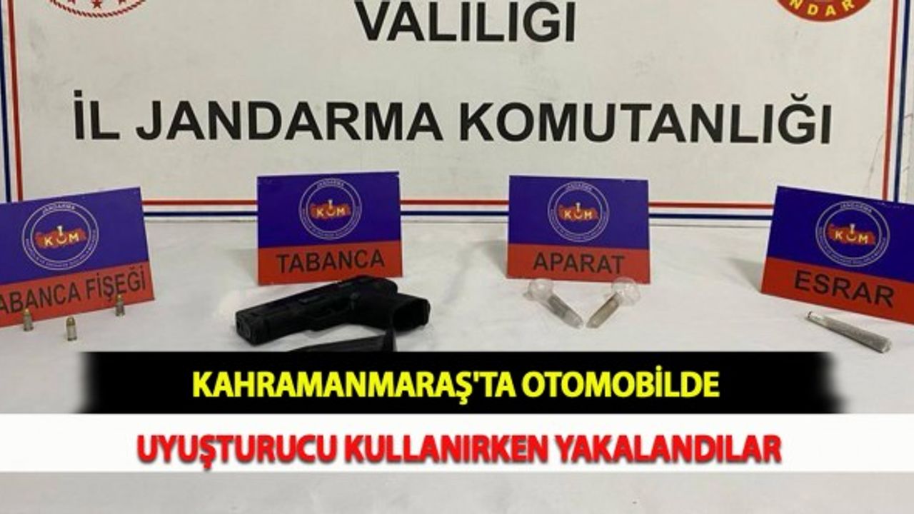 Kahramanmaraş'ta Otomobilde Uyuşturucu Kullanırken Yakalandılar
