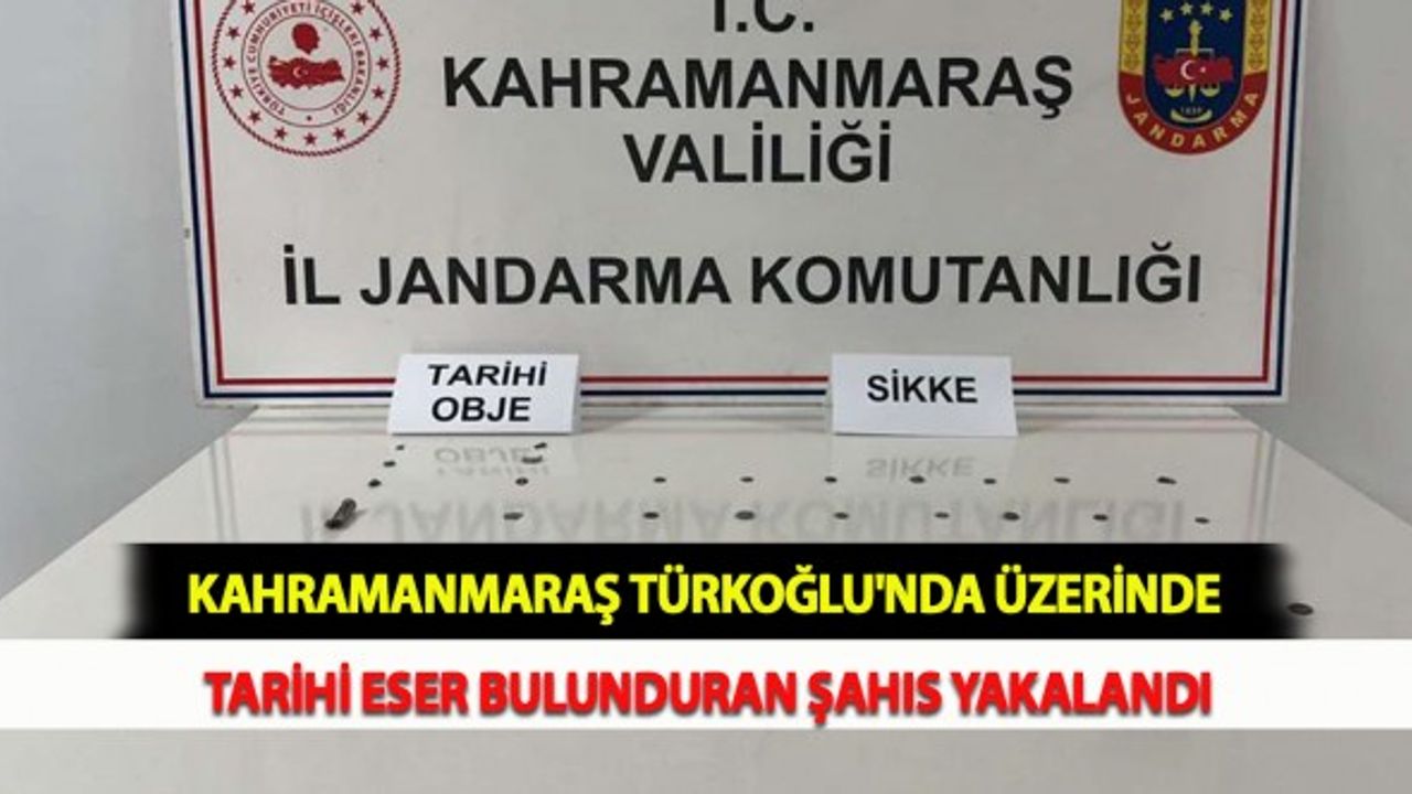 Kahramanmaraş Türkoğlu'nda Üzerinde Tarihi Eser Bulunduran Şahıs Yakalandı