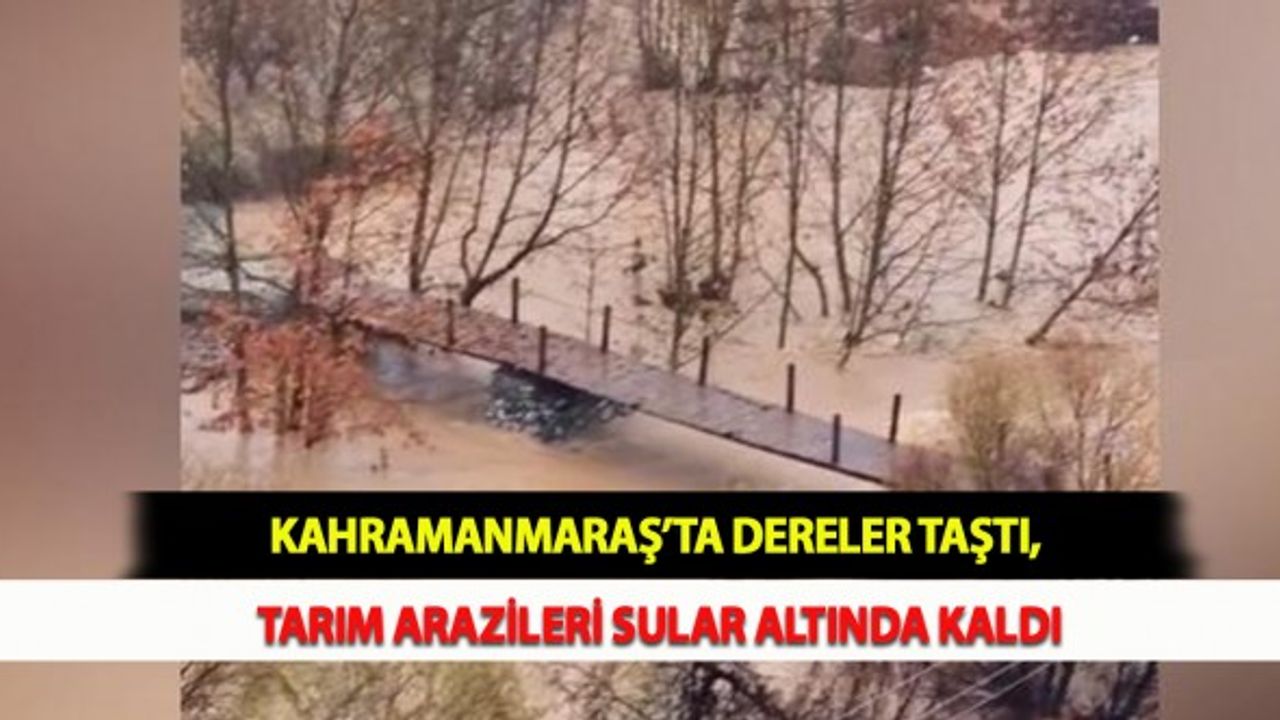 Kahramanmaraş’ta Dereler Taştı, Tarım Arazileri Sular Altında Kaldı
