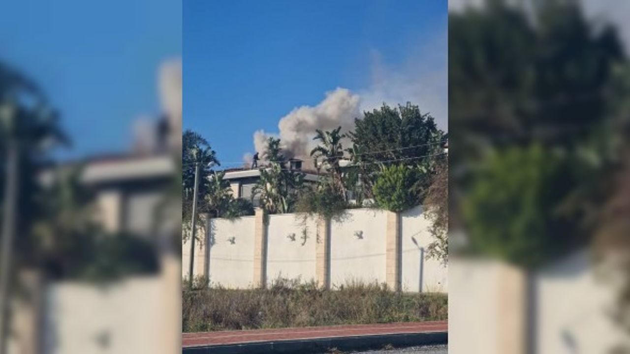 Manavgat Belediye Başkanı'nın evinin çatısındaki yangın korkuttu