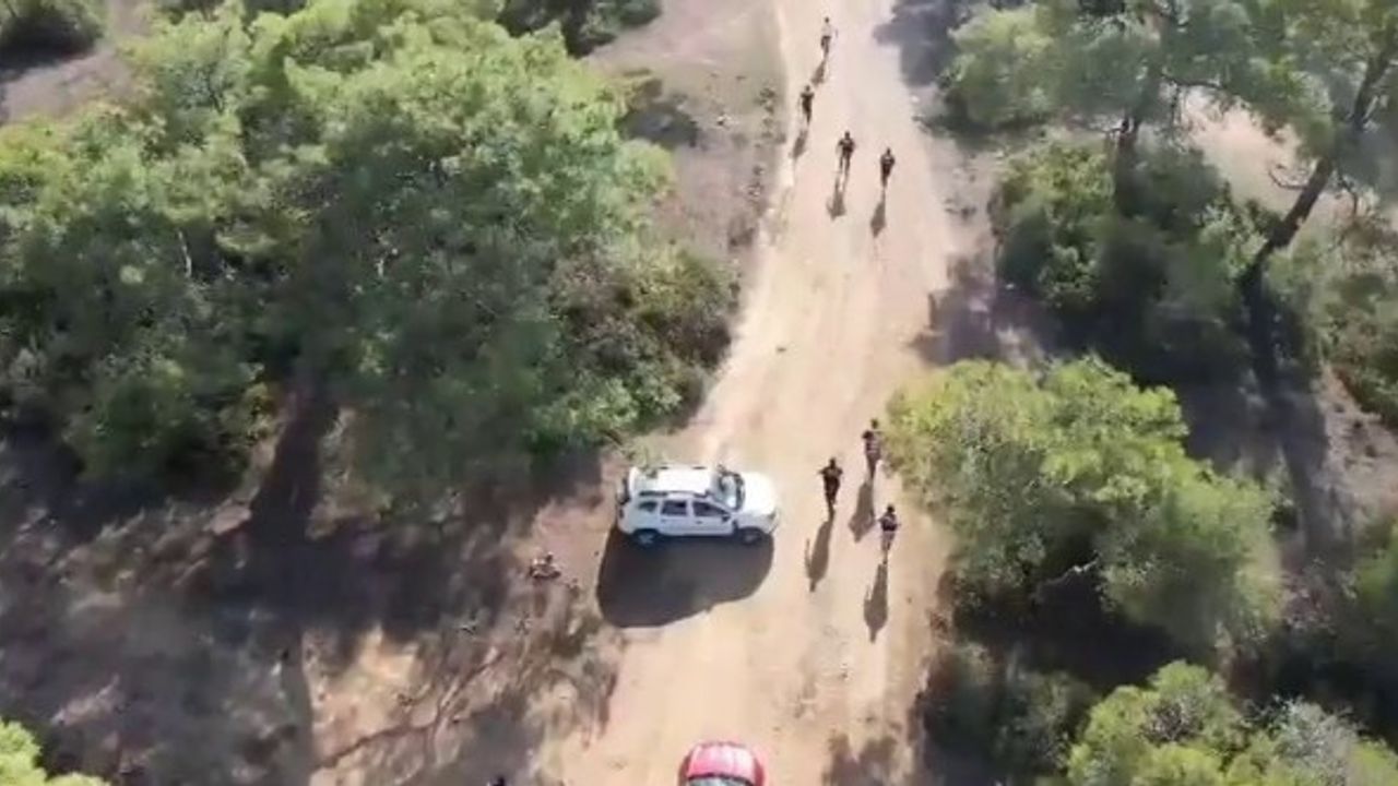 Ormanlık alanda önce drona sonra jandarmaya yakalandı