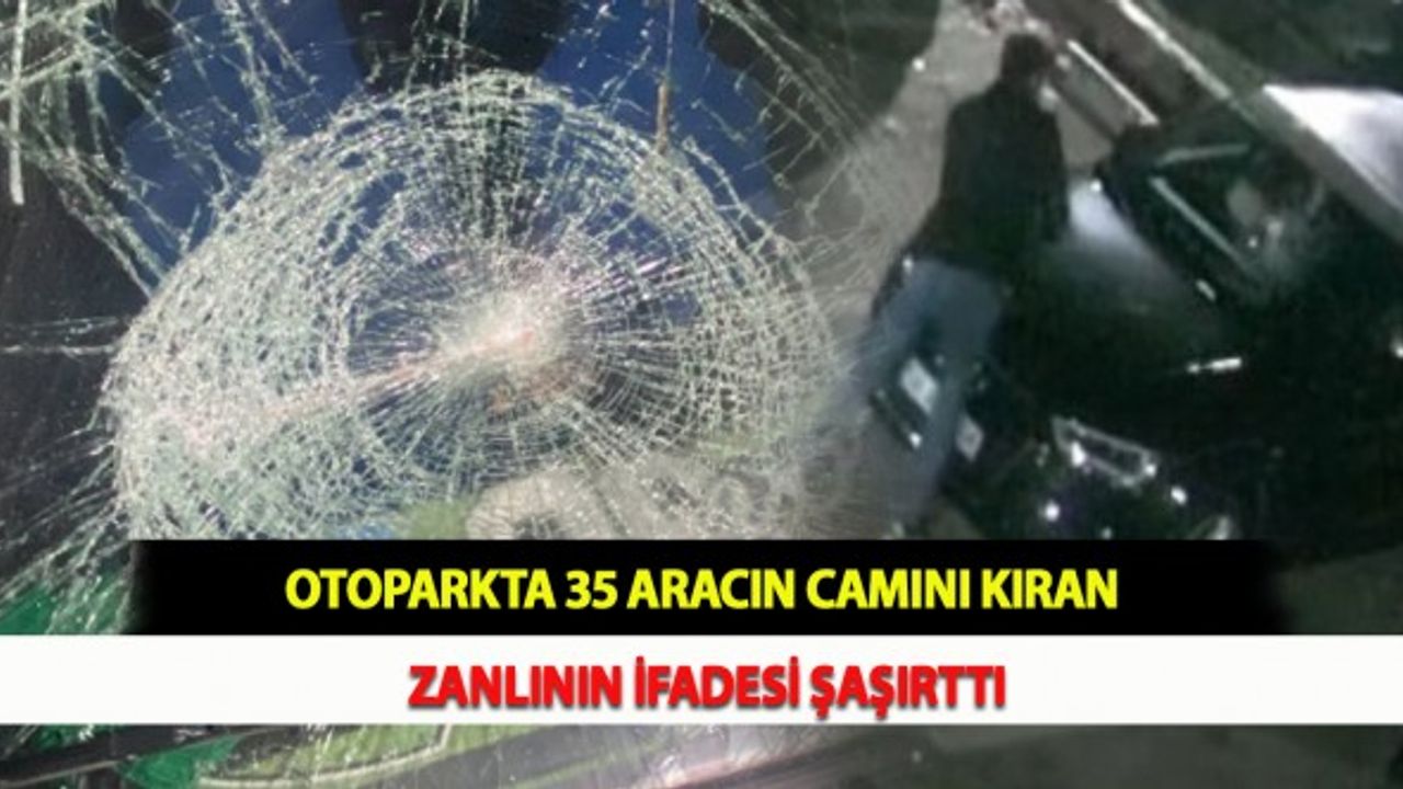 Otoparkta 35 Aracın Camını Kıran Zanlının İfadesi Şaşırttı