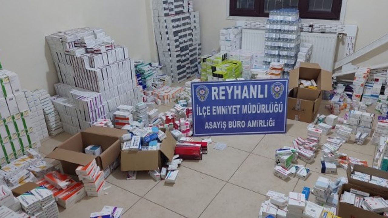 Reyhanlı'da 10 bin kutu sahte ilaç serum ve merhem ele geçirildi