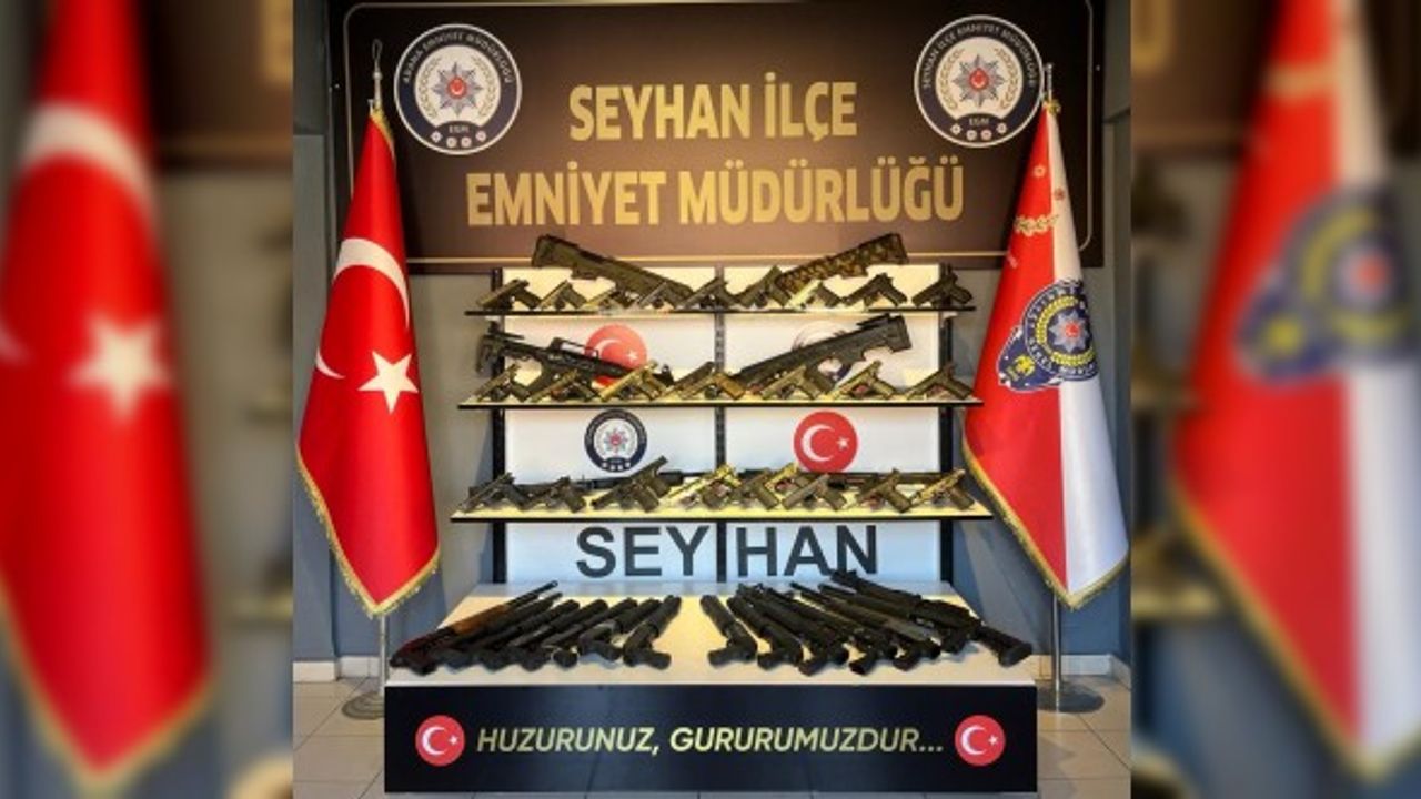 Seyhan polisi 55 ruhsatsız silah ele geçirdi, 6 kişi de tutuklandı
