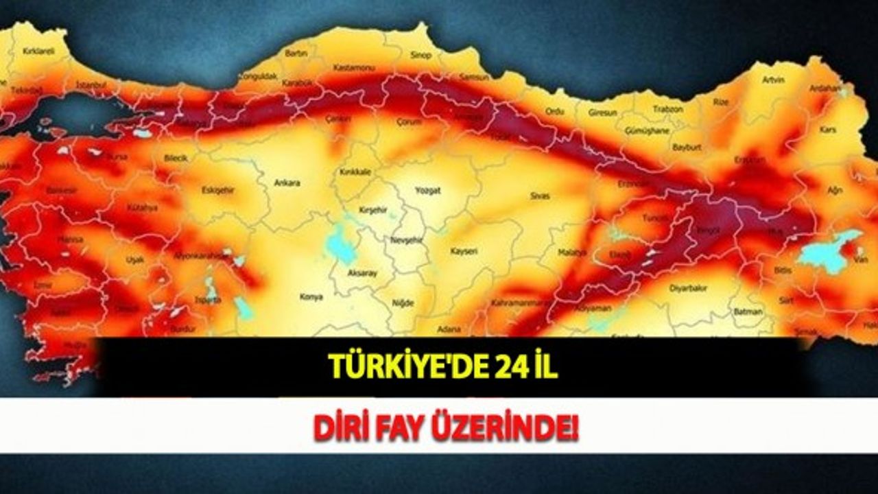 Türkiye'de 24 İl Diri Fay Üzerinde!
