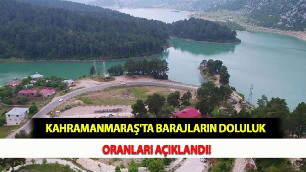 Kahramanmaraş'ta Barajların Doluluk Oranları Açıklandı!