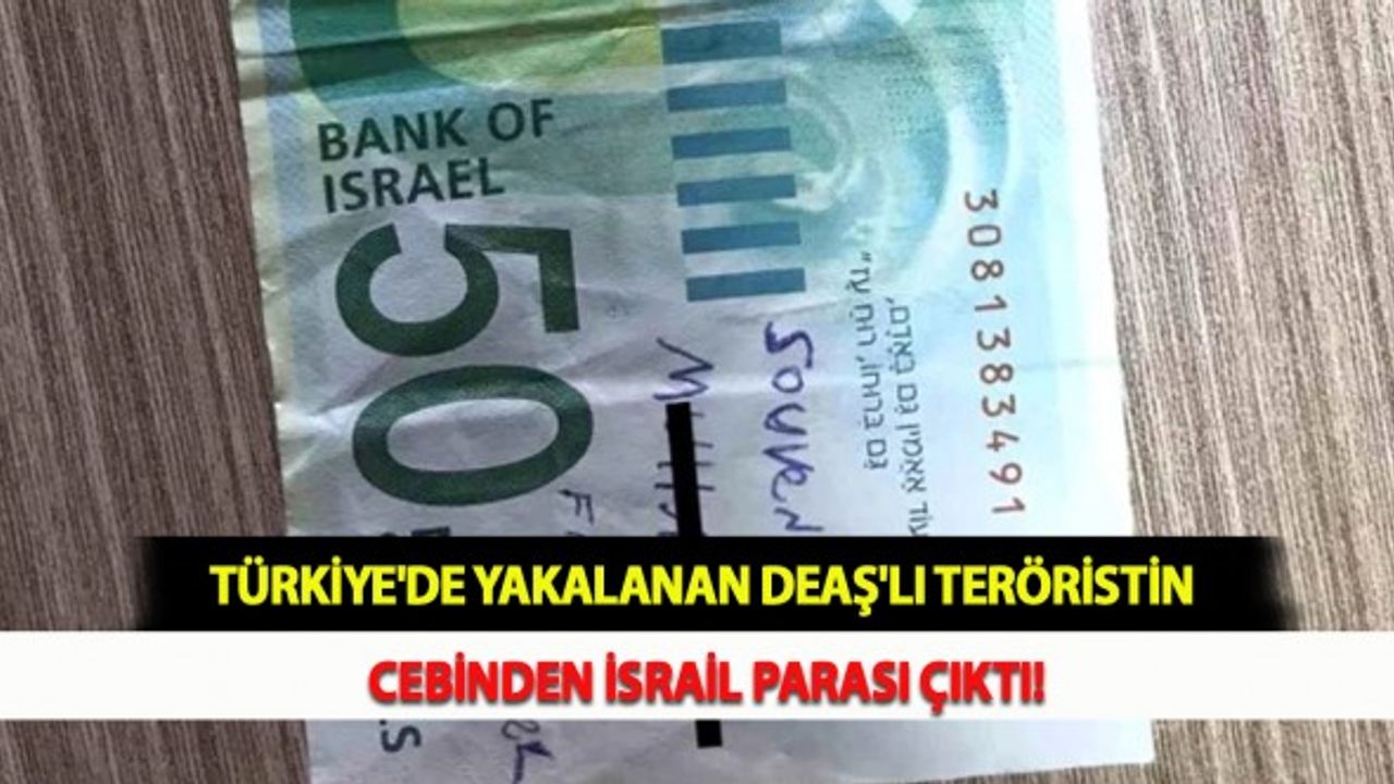 Türkiye'de Yakalanan DEAŞ'lı Teröristin Cebinden İsrail Parası Çıktı!