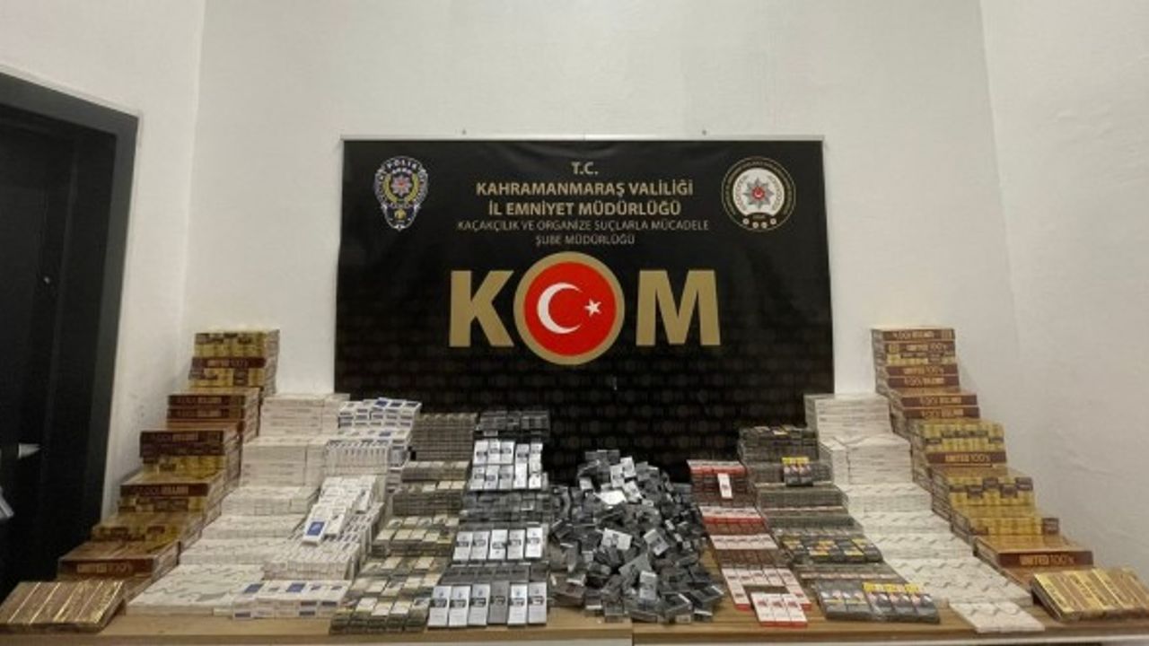 Kahramanmaraş’ta Gümrük Kaçağı Sigara Ele Geçirildi