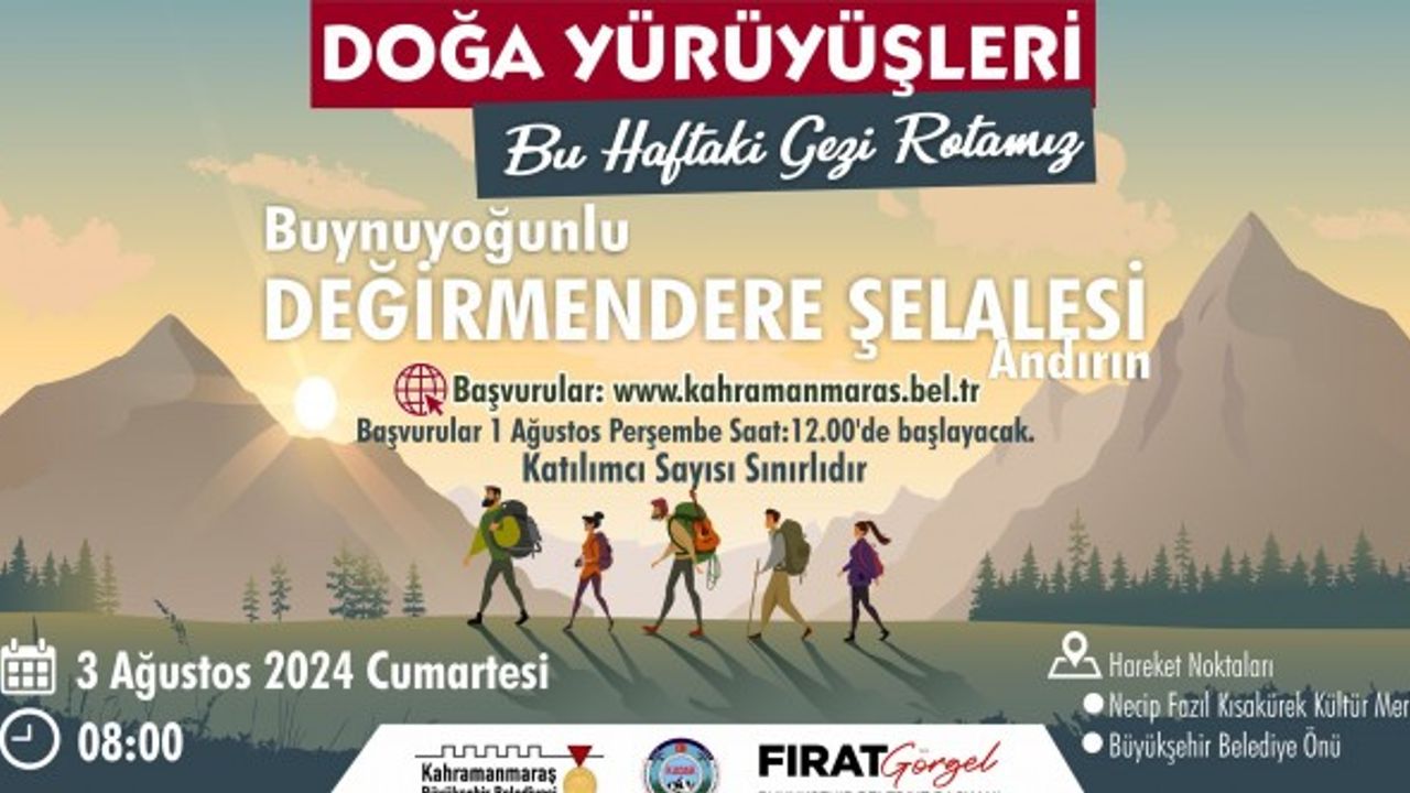 Kahramanmaraş'ta Doğa Yürüyüşleri’nin Bu Haftaki Rotası: Değirmendere Şelalesi