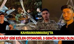 Kahramanmaraş'ta Kağıt Gibi Ezilen Otomobil 3 Gencin Sonu Oldu