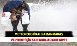 Meteoroloji Kahramanmaraş ve 7 Kent İçin Sarı Kodlu Uyarı Yaptı!