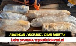 Aracından Uyuşturucu Çıkan Şahıstan İlginç Savunma: Teşekkür İçin Verildi