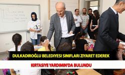 Dulkadiroğlu Belediyesi Sınıfları Ziyaret Ederek Kırtasiye Yardımın'da Bulundu