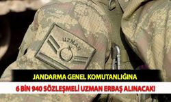 Jandarma Genel Komutanlığına 6 Bin 940 Sözleşmeli Uzman Erbaş Alınacak!