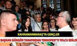 Kahramanmaraş'ta Gençler Başkan Güngör Tarafından TEKNOFEST’e Yolcu Edildi