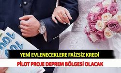 Yeni Evleneceklere  Faizsiz Kredi: Pilot Proje Deprem Bölgesi Olacak