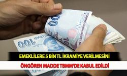 Emeklilere 5 Bin TL İkramiye Verilmesini Öngören Madde TBMM'de Kabul Edildi