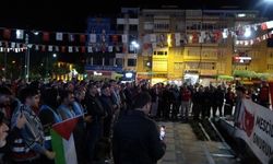 Gazze’de gerçekleştirilen hastane saldırısı Burdur’da protesto edildi