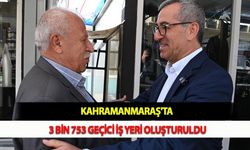 Kahramanmaraş'ta 3 Bin 753 Geçici İş Yeri Oluşturuldu