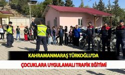 Kahramanmaraş Türkoğlu'da Çocuklara Uygulamalı Trafik Eğitimi