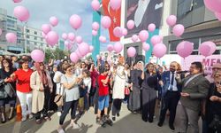 Kepez’de kanser farkındalığı için gökyüzüne pembe balon bırakıldı