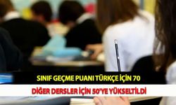 Sınıf Geçme Puanı Türkçe İçin 70 Diğer Dersler İçin 50'ye Yükseltildi