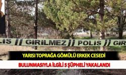 Yarısı Toprağa Gömülü Erkek Cesedi Bulunmasıyla İlgili 5 Şüpheli Yakalandı