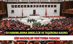 Ev Hanımlarına Emeklilik ve Taşerona Kadro Gibi Maddeler Yeni Torba Yasada!