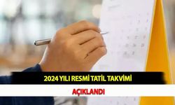 2024 Yılı Resmi Tatil Takvimi Açıklandı